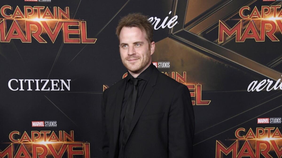 Robert Kazinsky at the L.A. premiere of "Captain Marvel." His character tells Carol Danvers to “lighten up.”