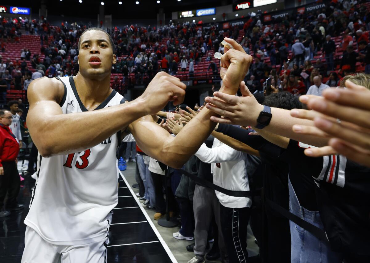Aztecs forward Jaedon LeDee, who scored 27 points
