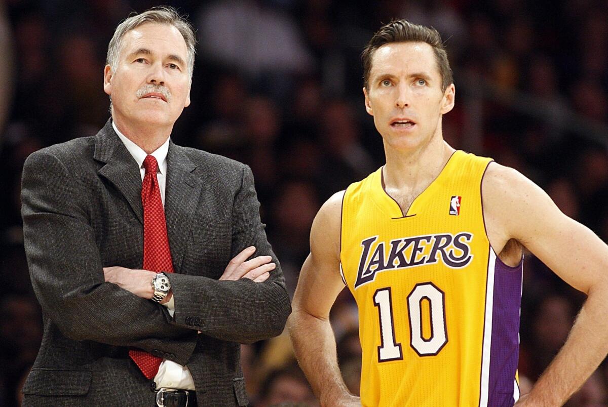 Lakers Coach Mike D'Antoni and point guard Steve Nash have faced their fair share of criticism this season.