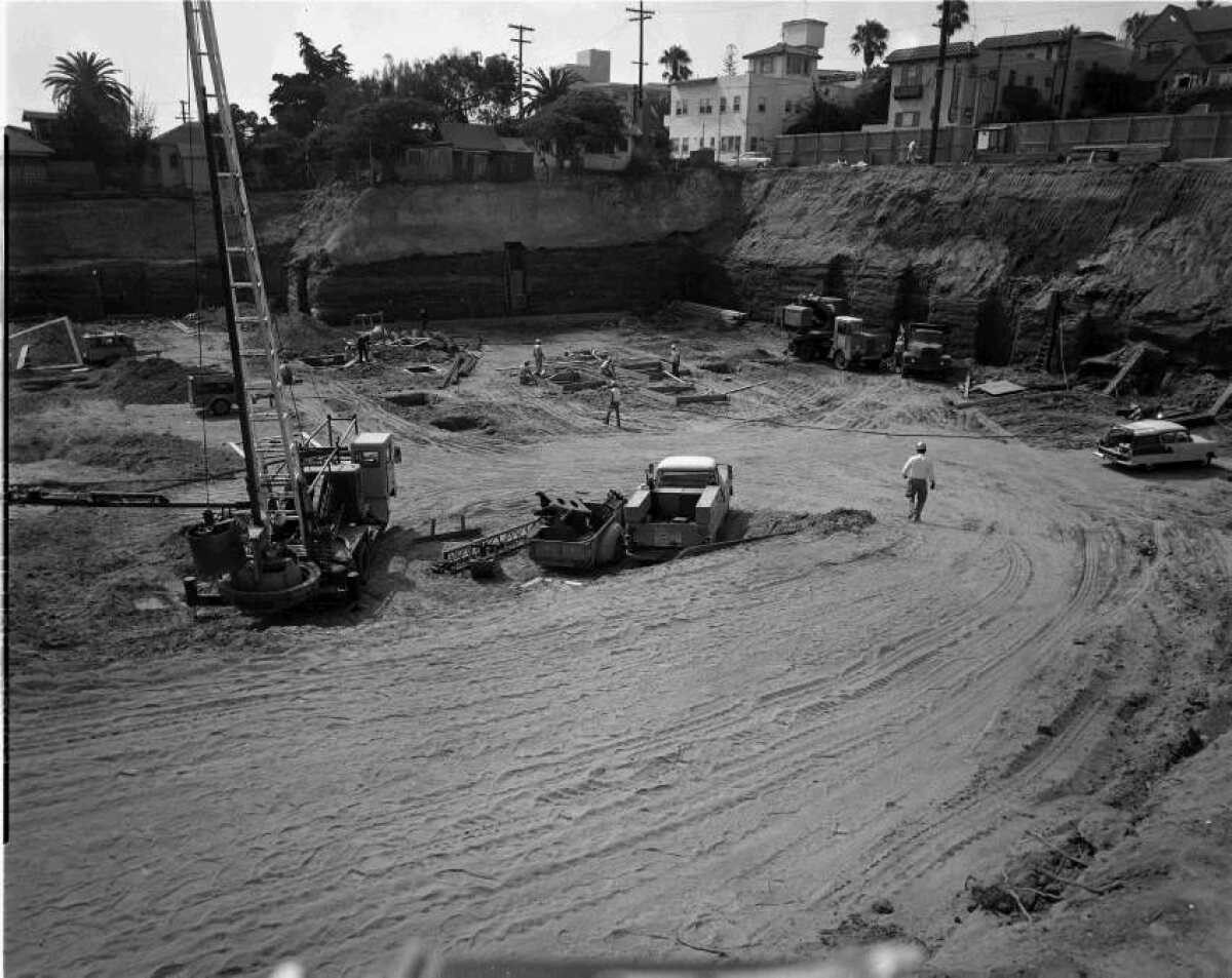 La Jollans had no clue how large 939 Coast Blvd. would be until they saw the excavation site in 1964.