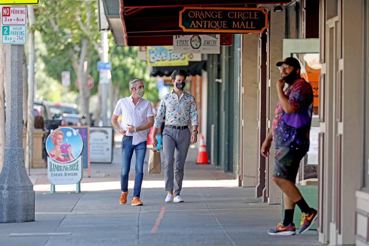 Shoppers were out Thursday at the Orange Circle Antique Mall in Orange on Thursday.