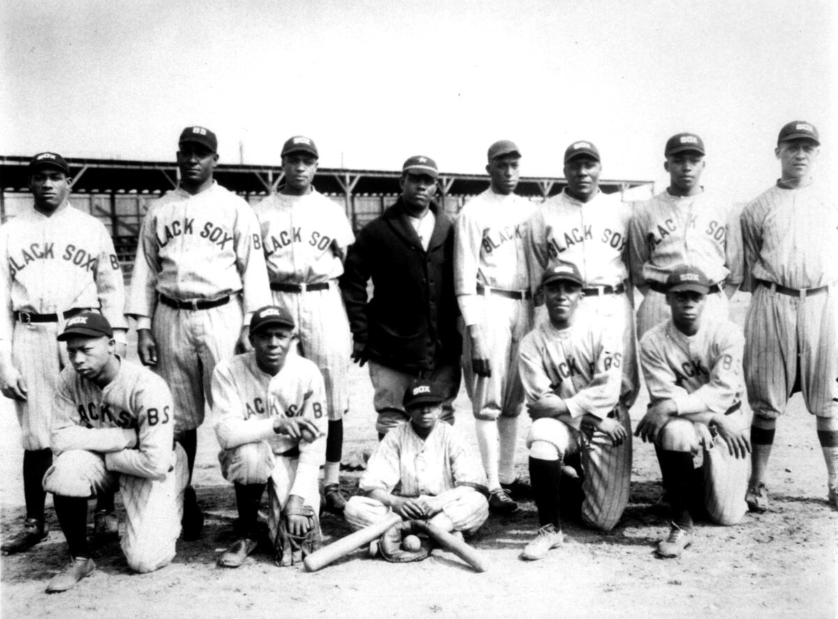 The Negro League Baltimore Black Sox pose for team portrait sometime during the 1925 season. 