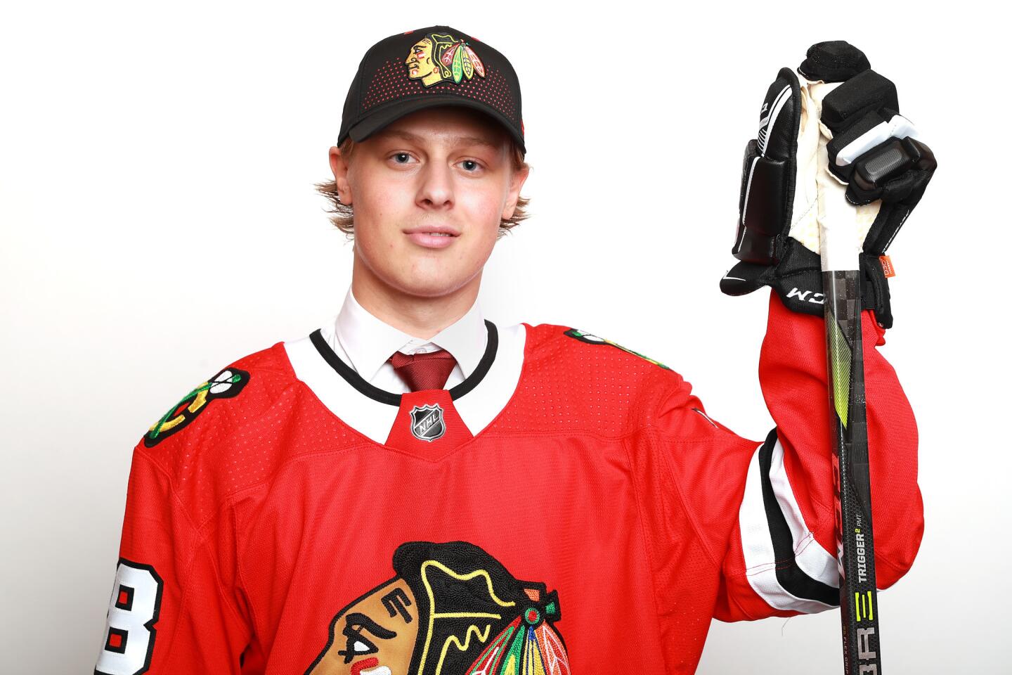 The Blackhawks selected defenseman Adam Boqvist with the No. 8 pick in the 2018 draft.