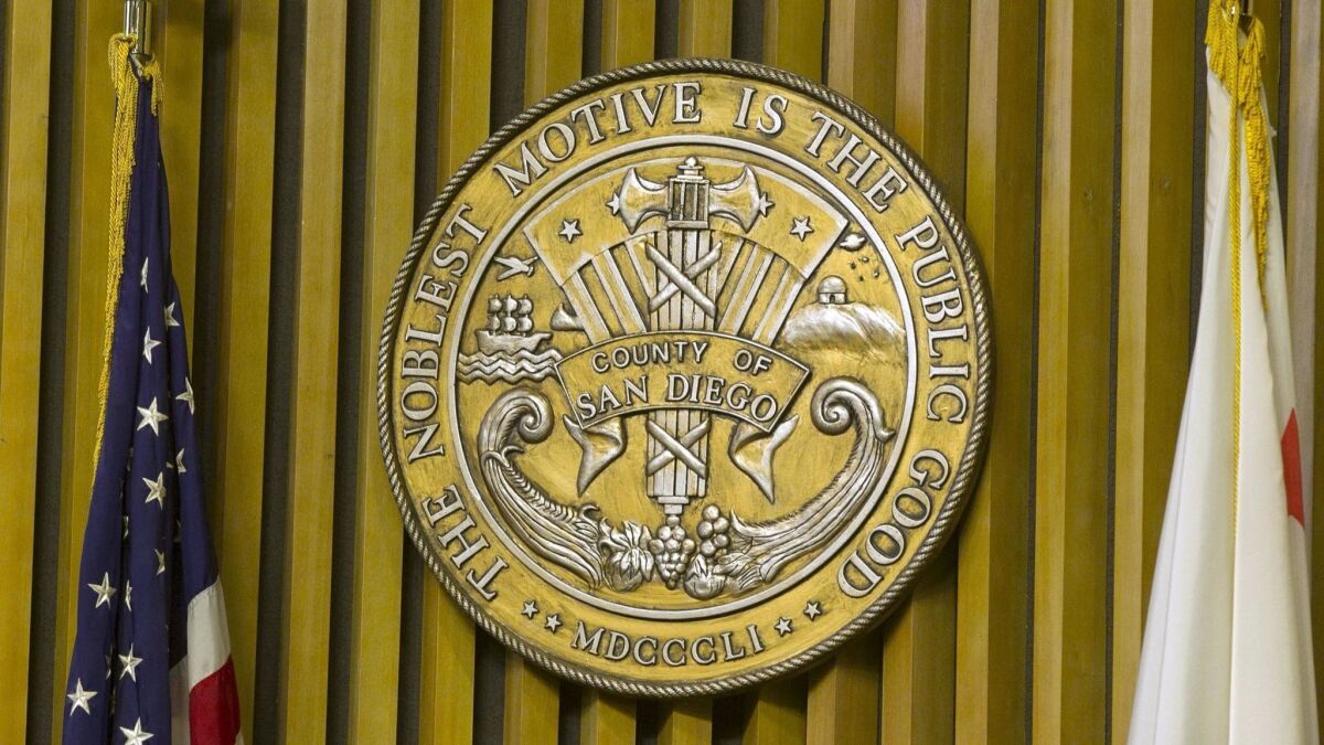 Seal of the County of San Diego.