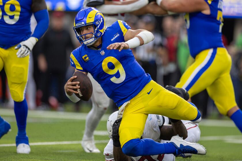 Inglewood, CA, Sunday, October 15, 2023 - Los Angeles Rams quarterback Matthew Stafford.