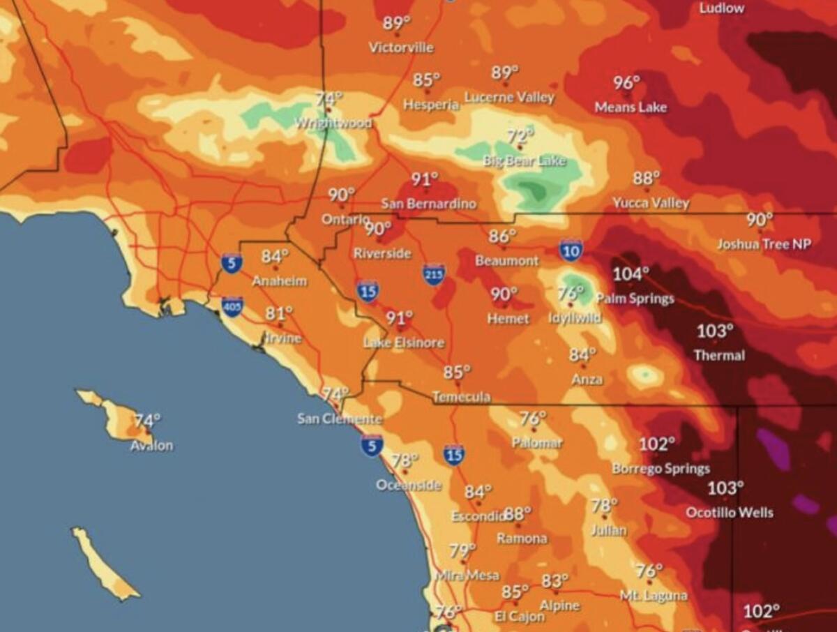 The feel of autumn will settle over San Diego County this week as The