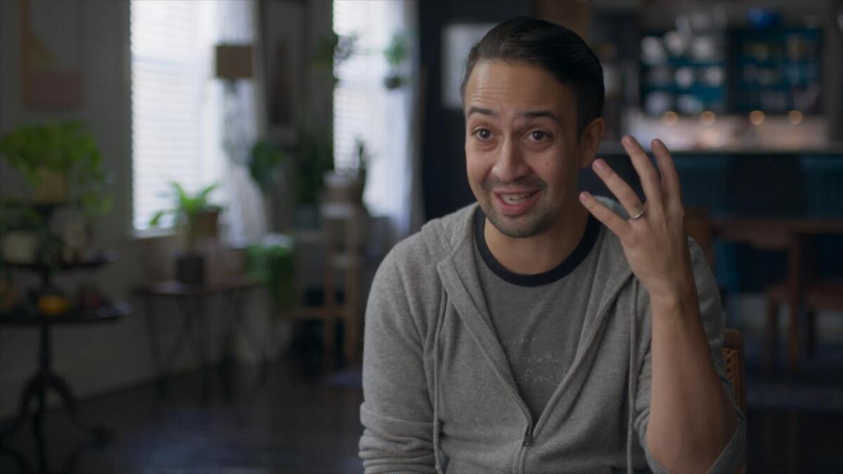 Lin-Manuel Miranda interviewed in "We Are Freestyle Love Supreme." 