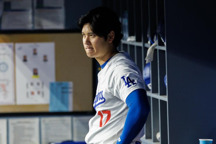 LOS ANGELS, CA - AUGUST 21, 2024: Los Angeles Dodgers designated hitter Shohei Ohtani.