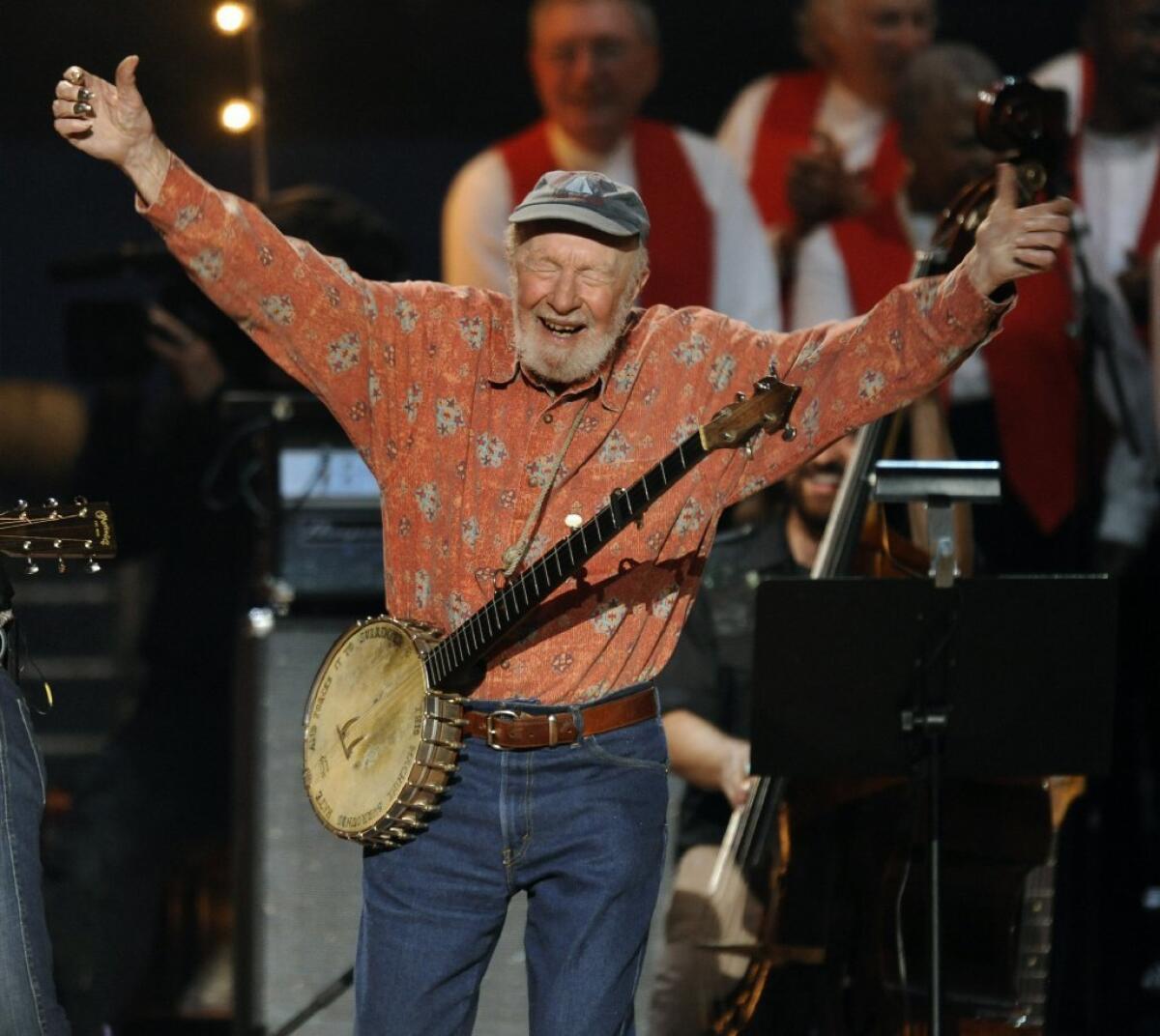 Folk legend Pete Seeger died at the age of 94.