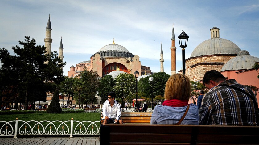 Originally a church, later a mosque and now a museum, the Hagia Sophia was built in the 6th century.