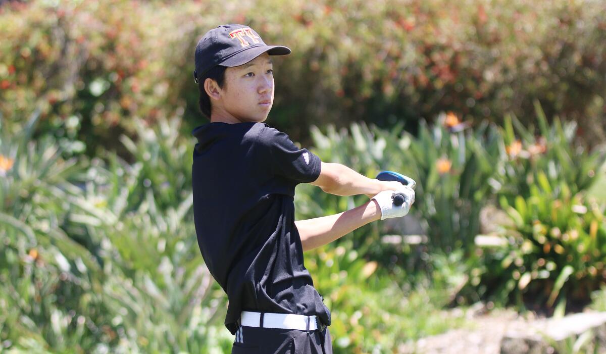 Freshman Jay Leng concluded a busy week by helping Torrey Pines to a section title.