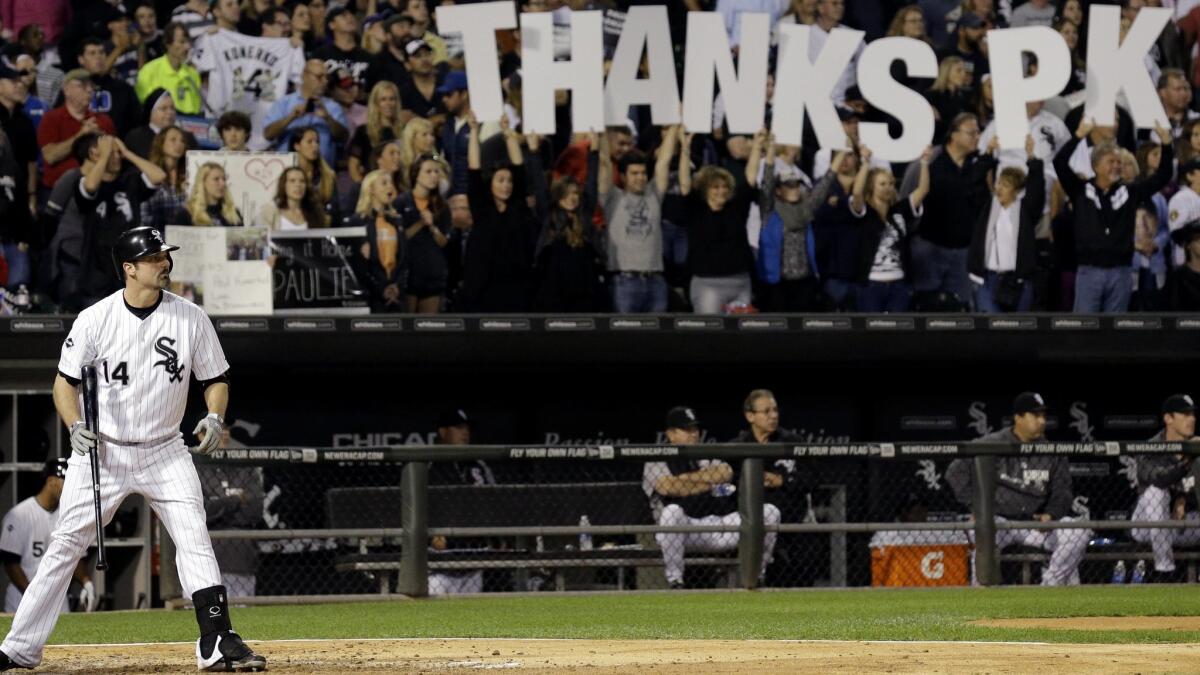 White Sox's Paul Konerko exits to chants of 'Paulie