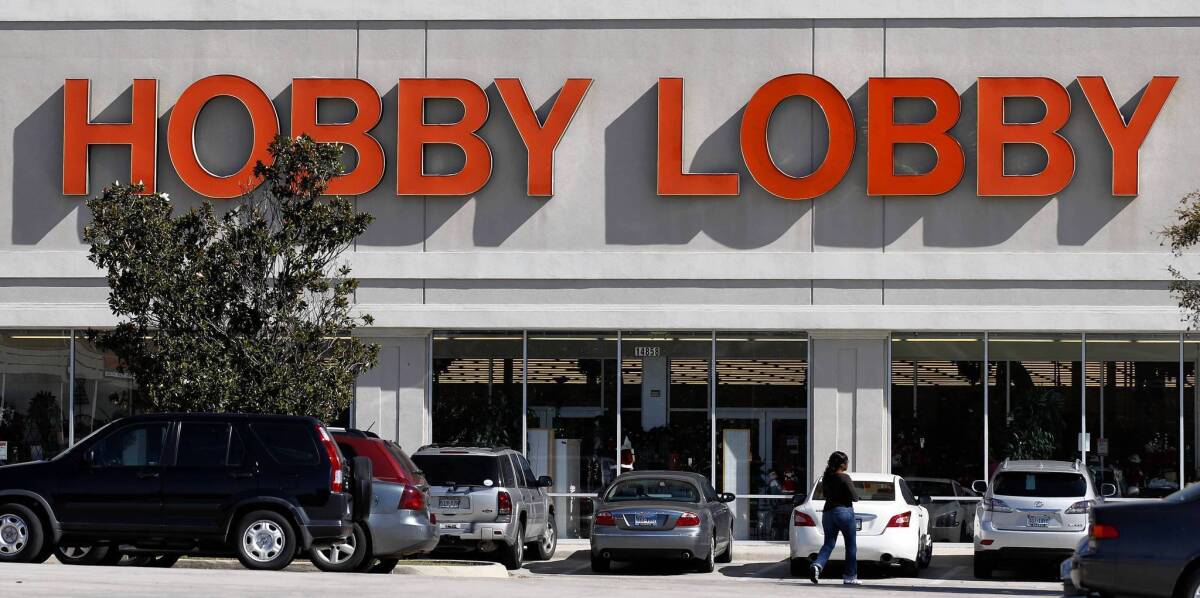 A Hobby Lobby store in Dallas, one in a nationwide chain of more than 500 arts and crafts stores with 13,000 full-time employees. Owners object on religious grounds to paying for workers’ health plans that cover certain methods of contraception.