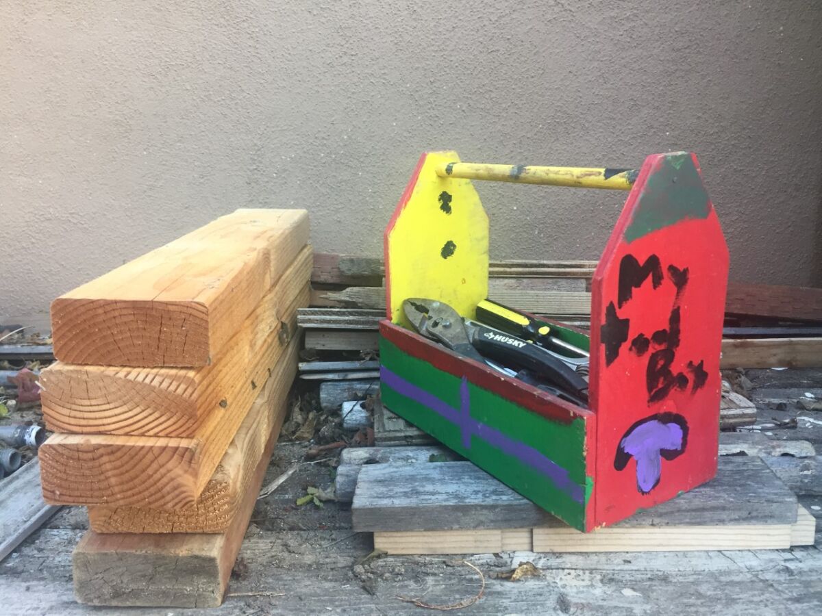 Toolbox made by budding engineer Miguel in grade school at Ashley Falls Elementary.