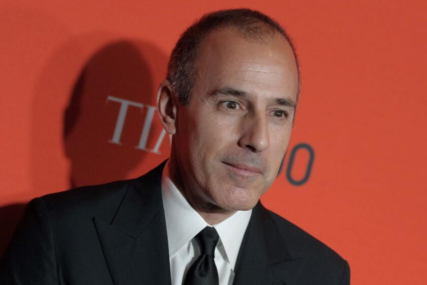 FILE Mandatory Credit: Photo by PETER FOLEY/EPA-EFE/REX/Shutterstock (9251777c) (FILE) - Today show host Matt Lauer attends the Time 100 Gala in New York, New York, USA, 24 April 2012 (issued 29 November 2017). Matt Lauer, leading morning news anchor for NBC, has been fired due to sexual misconduct allegations the broadcast company announced on 29 November 2017. NBC news anchor Matt Lauer fired over sexual misconduct allegation, New York, USA - 24 Apr 2012 ** Usable by LA, CT and MoD ONLY **