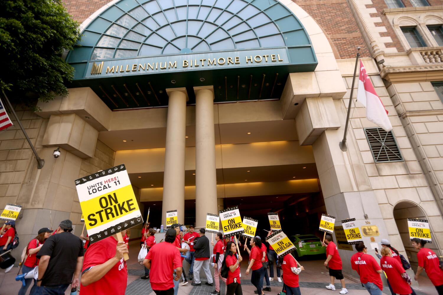 Southern California hotel strike: Millennium Biltmore L.A. hotel workers reach tentative deal 1