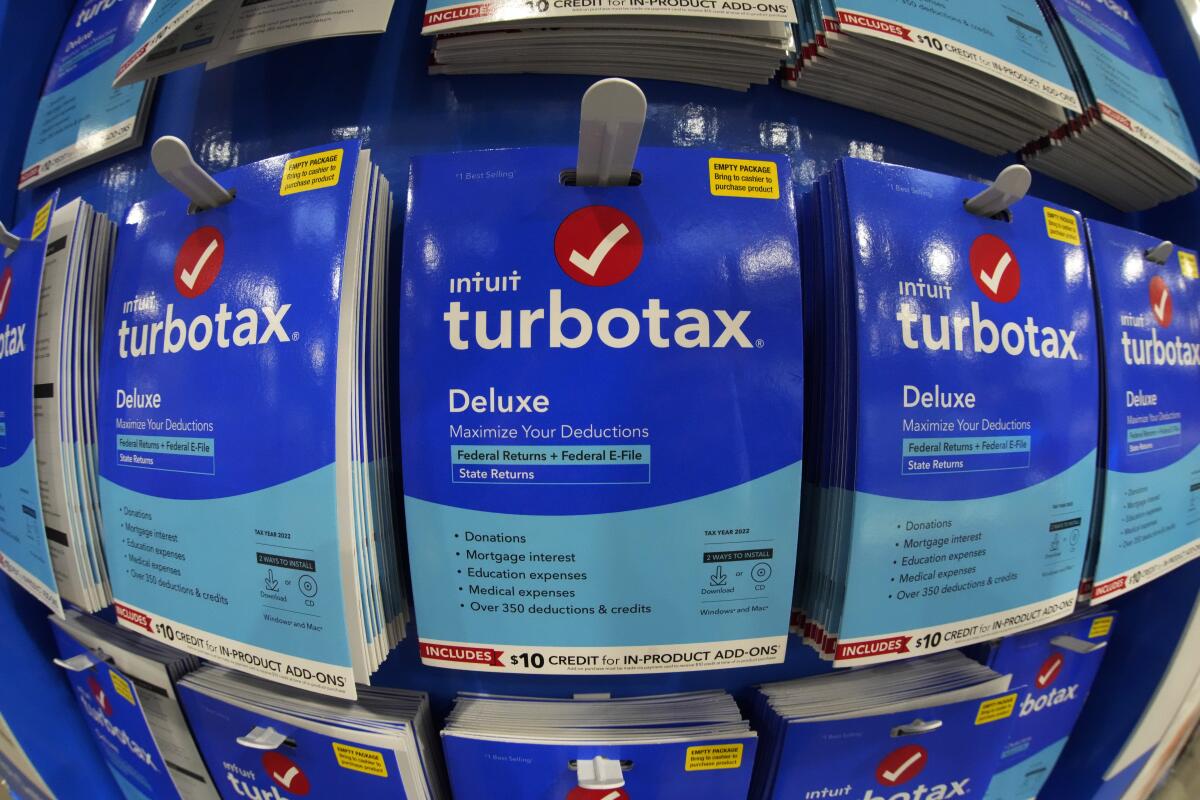 TurboTax products displayed in a Costco Warehouse in Pittsburgh