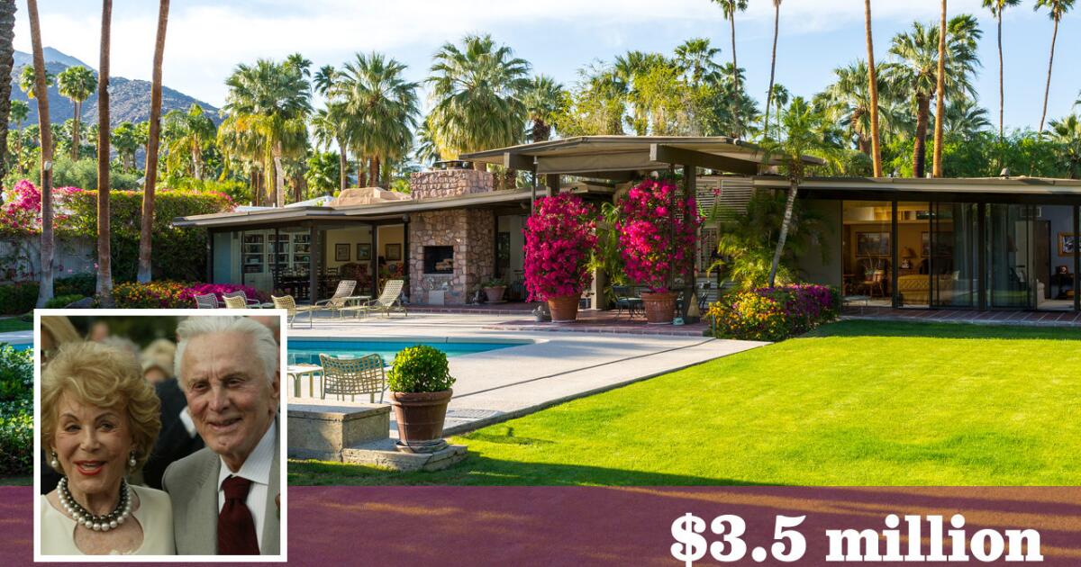 Kirk Douglas' onetime estate in Palm Springs sells for over the asking ...