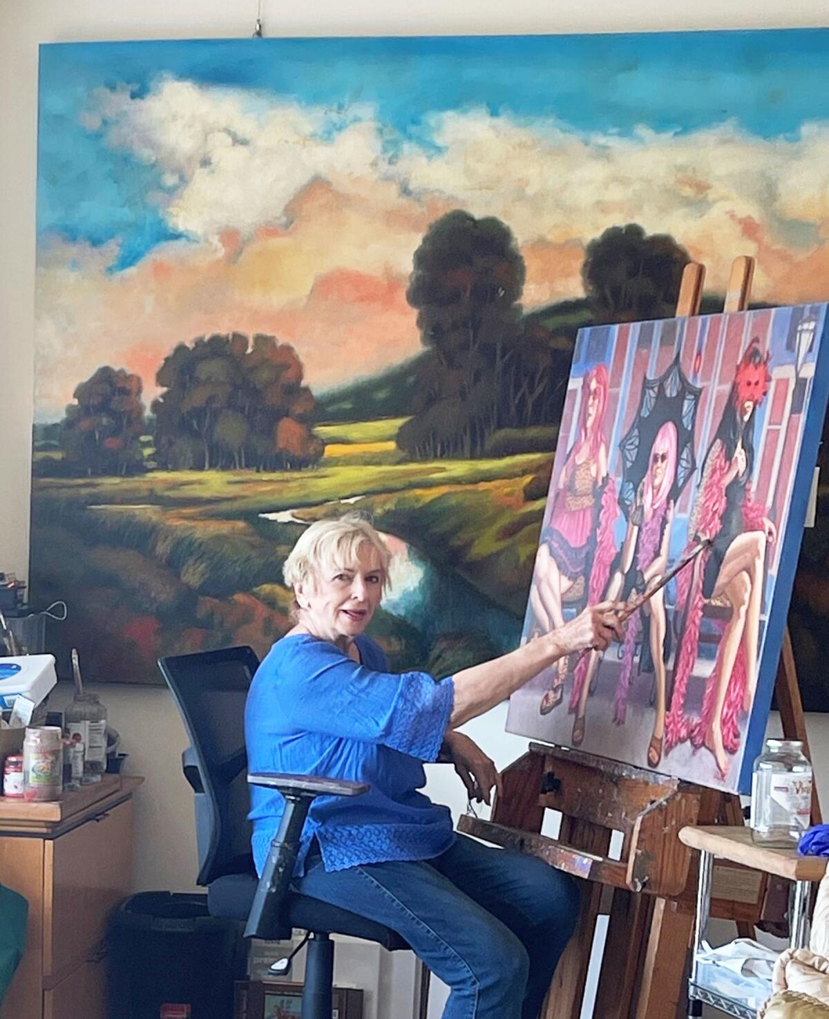 Artist Dottie Stanley in her La Jolla home.
