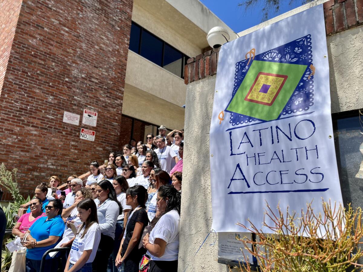 Latino Health Access promoters gathered in Santa Ana during National Community Health Workers Week.