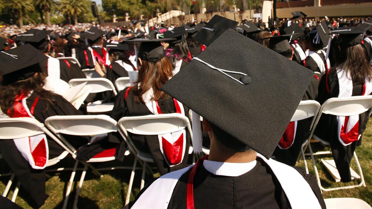 Commencement ceremonies at Cal State Northridge.