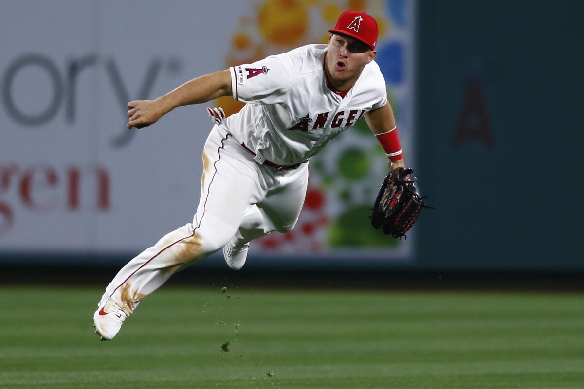 The Angels’ slugging outfielder won his third most valuable player award. 