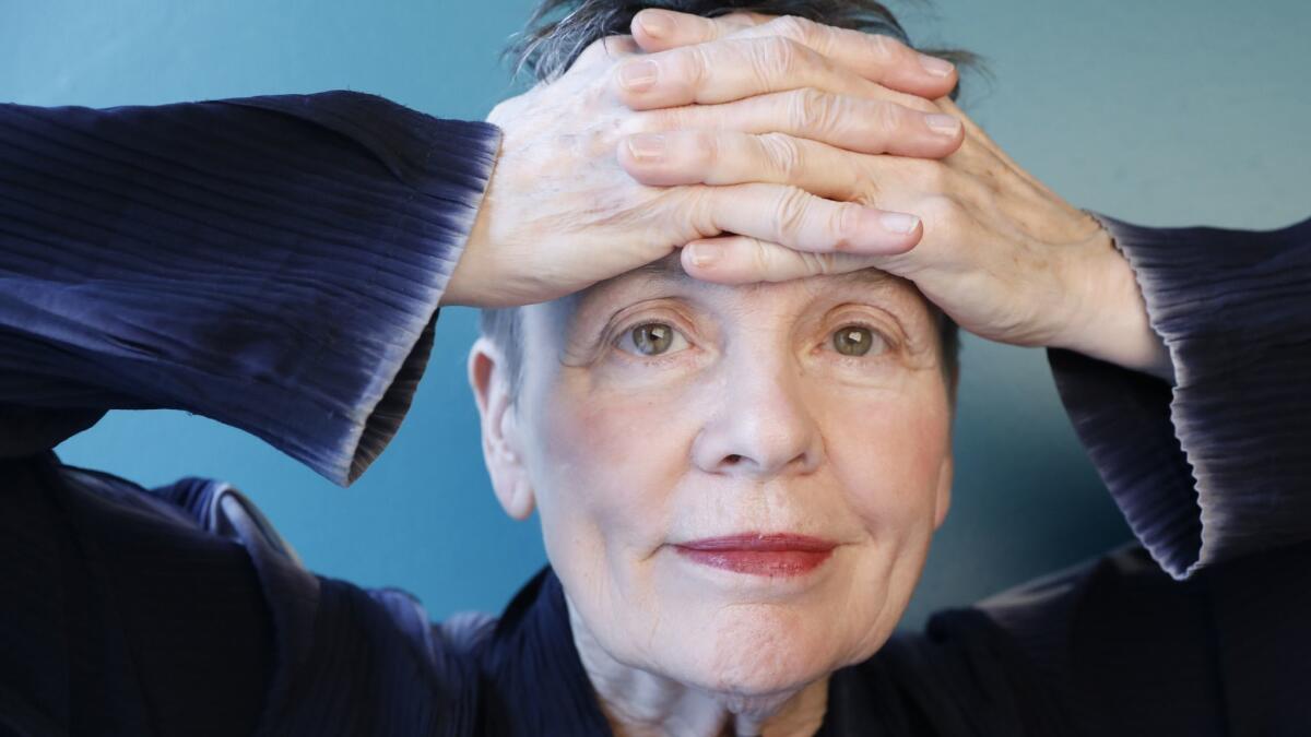 Laurie Anderson is seen at her home in Manhattan.