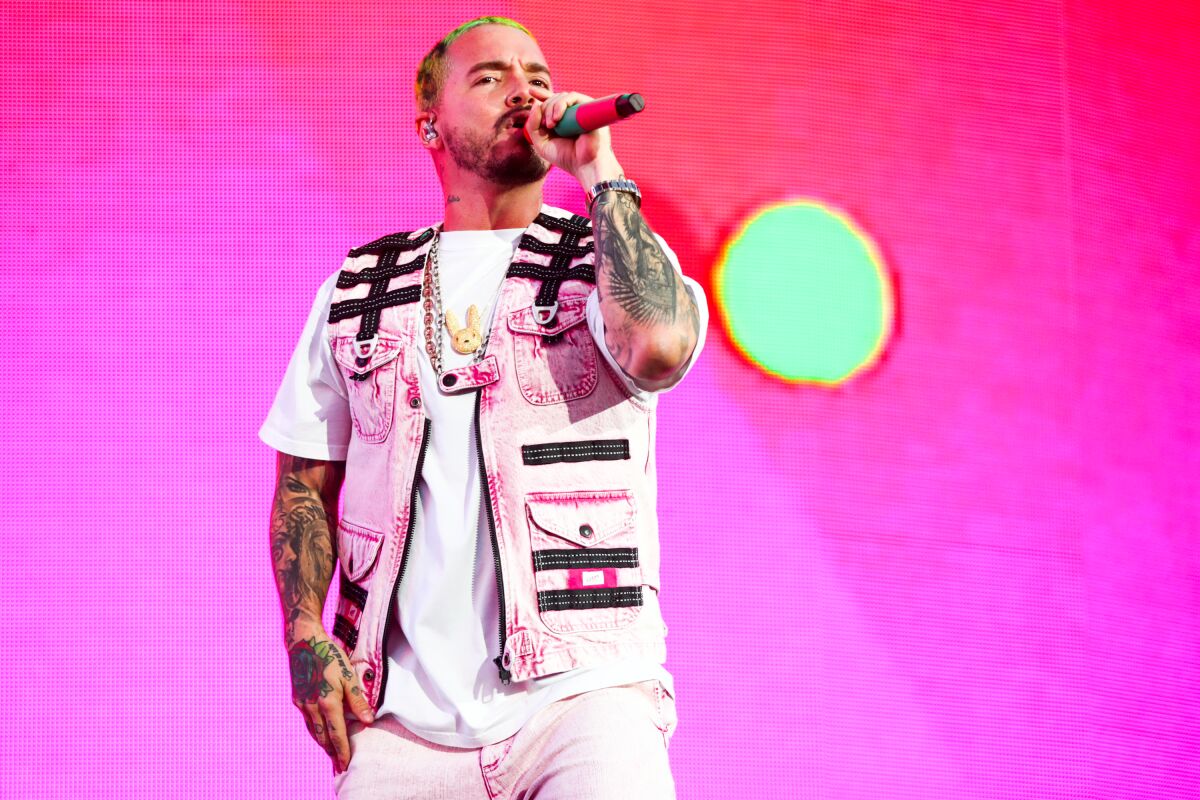 J Balvin performs during the 2019 Coachella Valley Music And Arts Festival on April 20, 2019