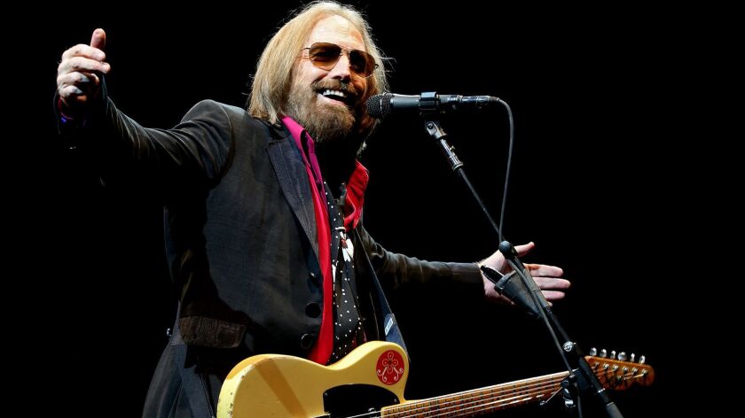 Tom Petty shown at the Hollywood Bowl with the Heartbreakers in September 2017 on the group's homecoming stand capping a triumphant 40th anniversary tour.