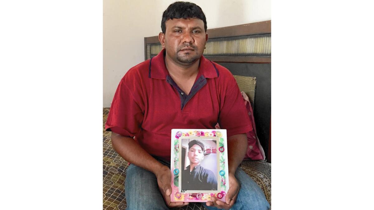 "He had a dream to do something for his family, to get a good job so we could build a proper house," Imran Masih says of his son Junaid, who died at age 16 in a terrorist attack in Lahore, Pakistan, on Easter.
