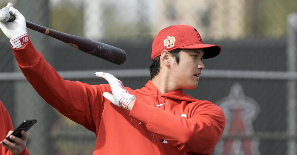Shohei Ohtani taking batting practice a spectacle to behold - Los Angeles  Times