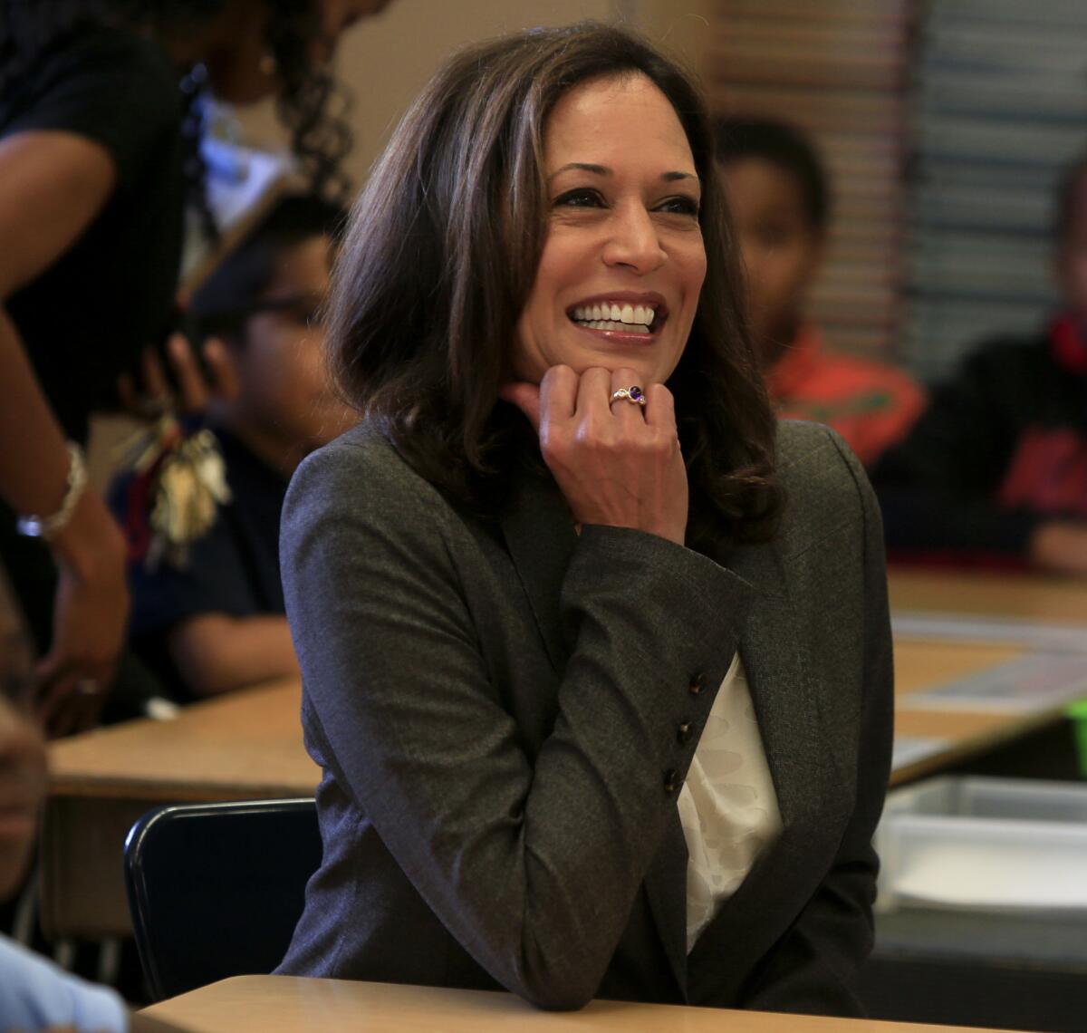 Atty. Gen Kamala Harris is airing two TV campaign ads.