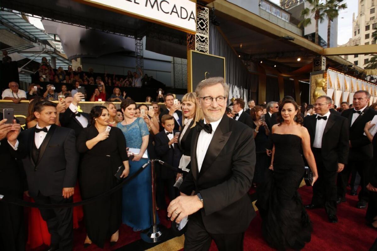 Steven Spielberg, seen here at this year's Oscars, is running for a spot on the film academy's board of governors.