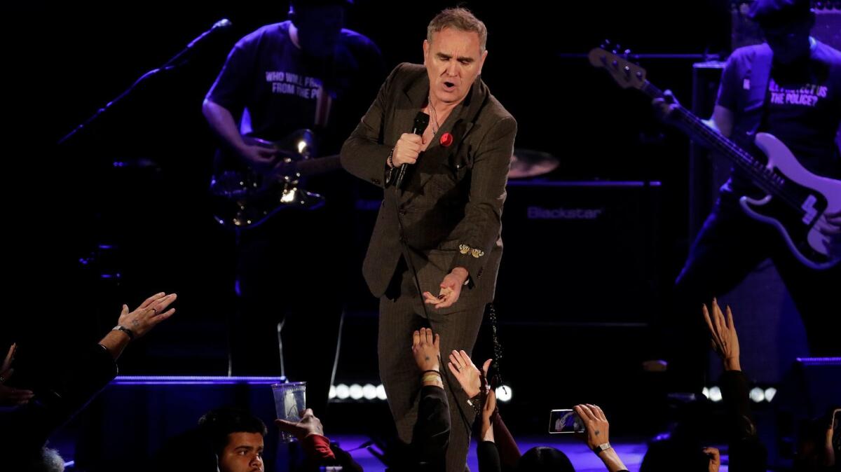 Morrissey performs at the Hollywood Bowl. 