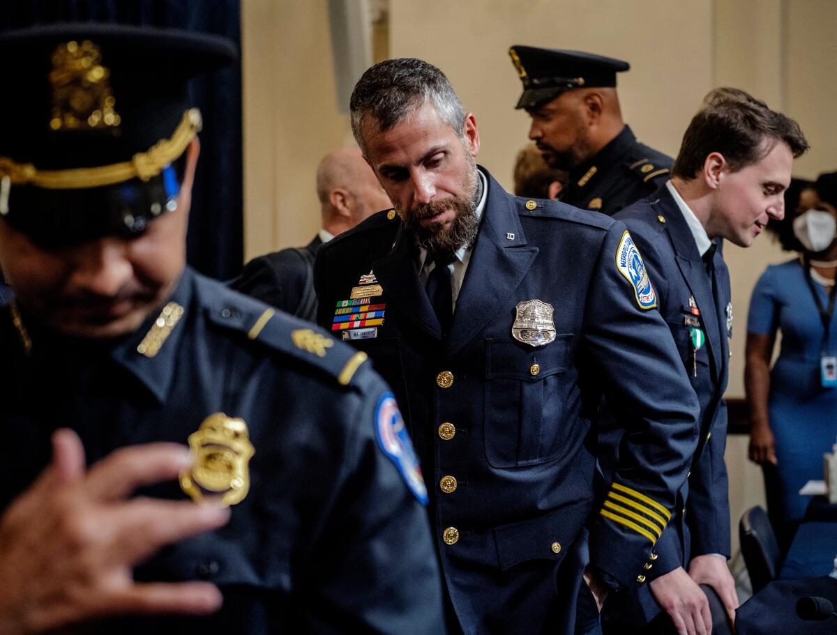 U.S. Capitol Police officers testified Tuesday before the House committee investigating the Jan. 6 insurrection.