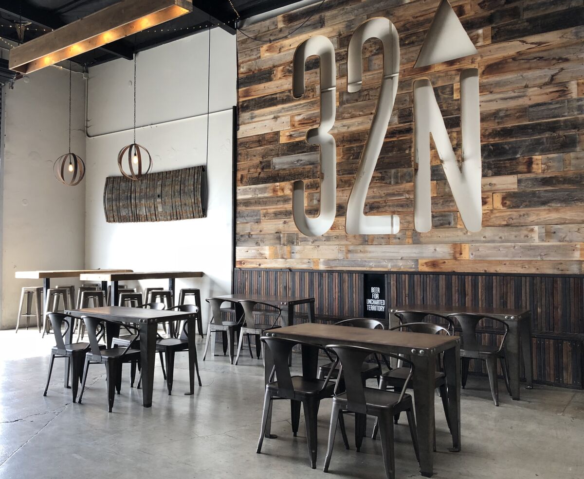 The tasting room at 32 North Brewing Co. in Miramar.
