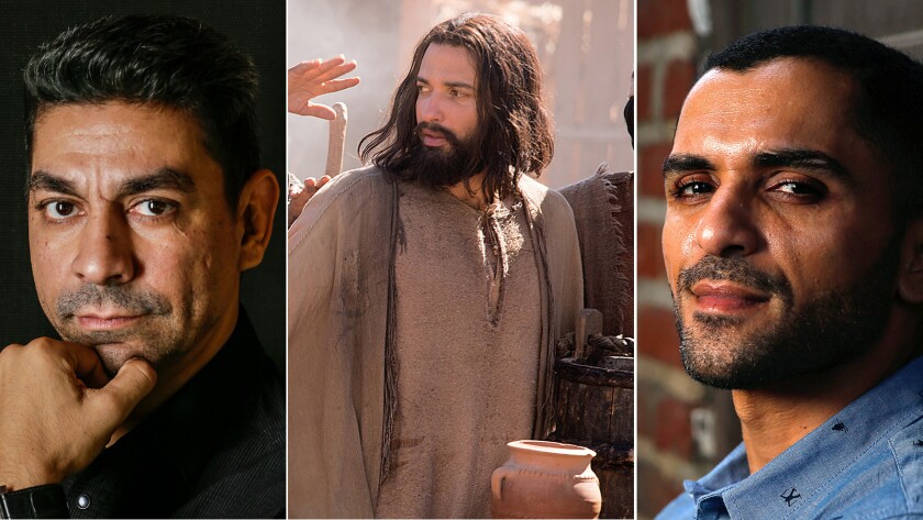 Actors Ayman Samman, left, Haaz Sleiman as Jesus of Nazareth and Sammy Sheik have experienced typecasting to varying degrees in Hollywood.
