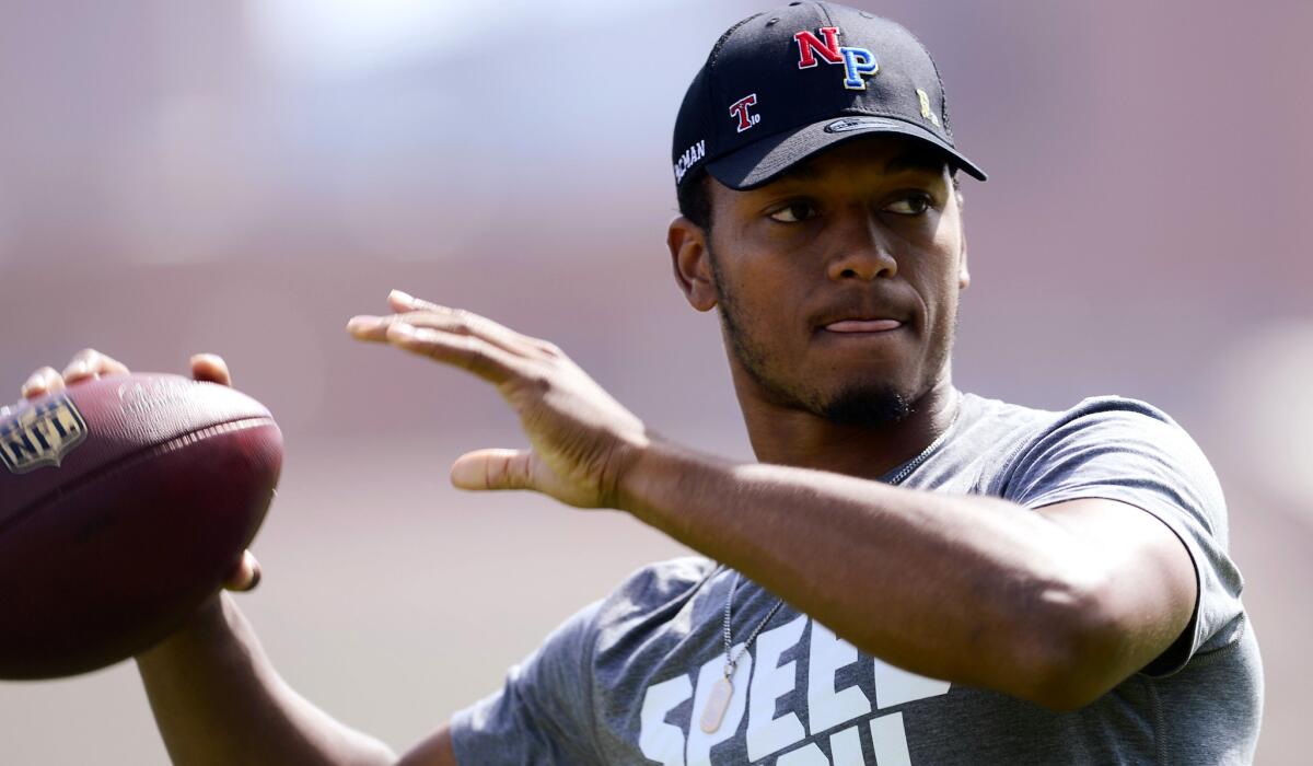 Former UCLA quarterback Brett Hundley hopes to hear his name called when the NFL draft resumes Saturday morning with the start of the fourth round.
