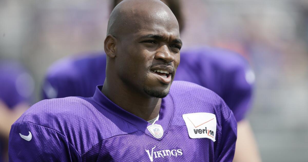 Adrian Peterson says gay marriage is 'not something I believe in' - Los  Angeles Times