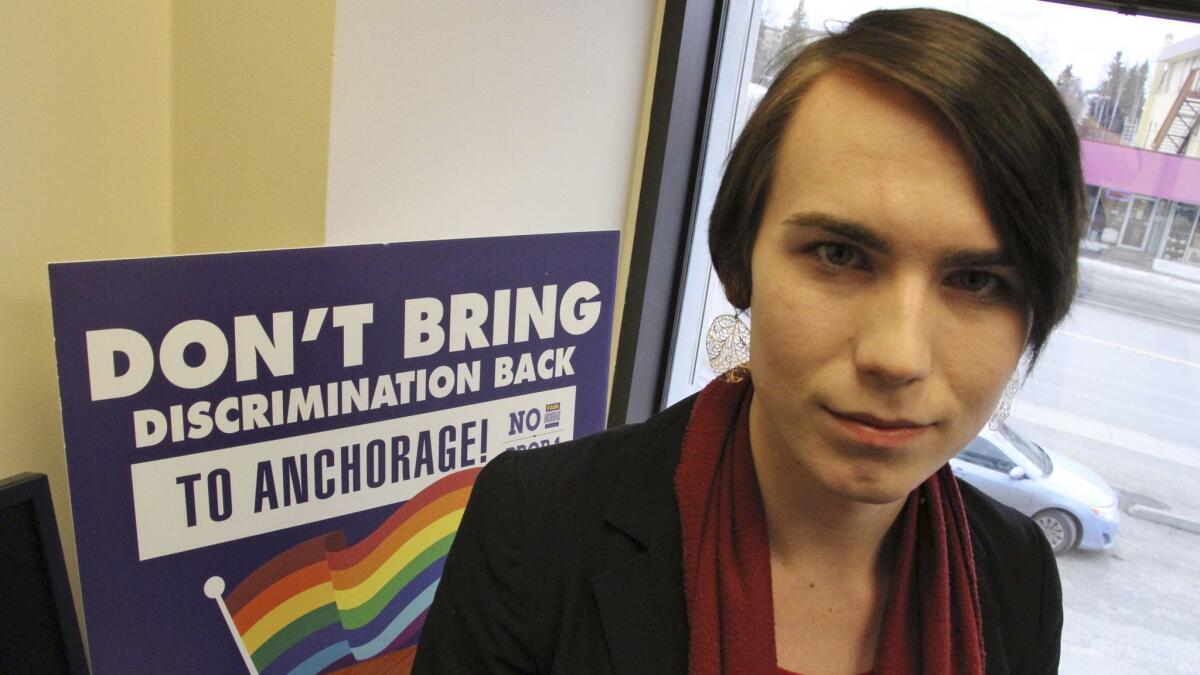Lillian Lennon, a transgender teenager, was a field organizer who helped defeat a bathroom bill before Anchorage voters this month.