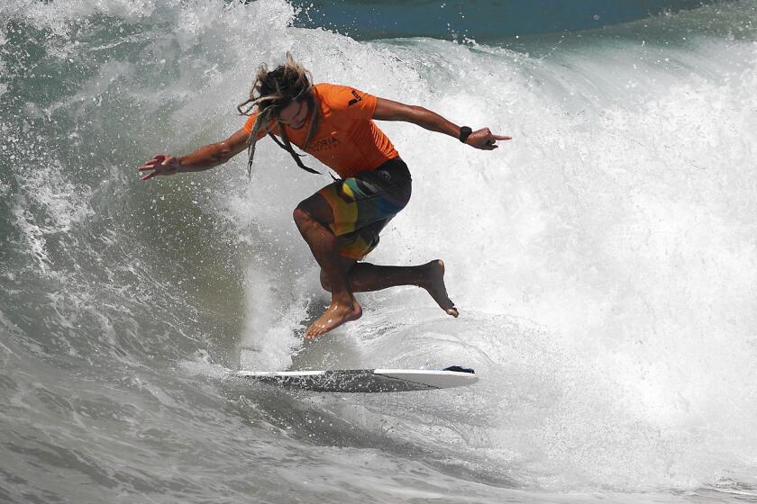 Austin Keen, who was runner-up to the Pro Men’s title the last two years, broke through for victory in the VIC World Championships of Skimboarding at Aliso Beach on Sunday.