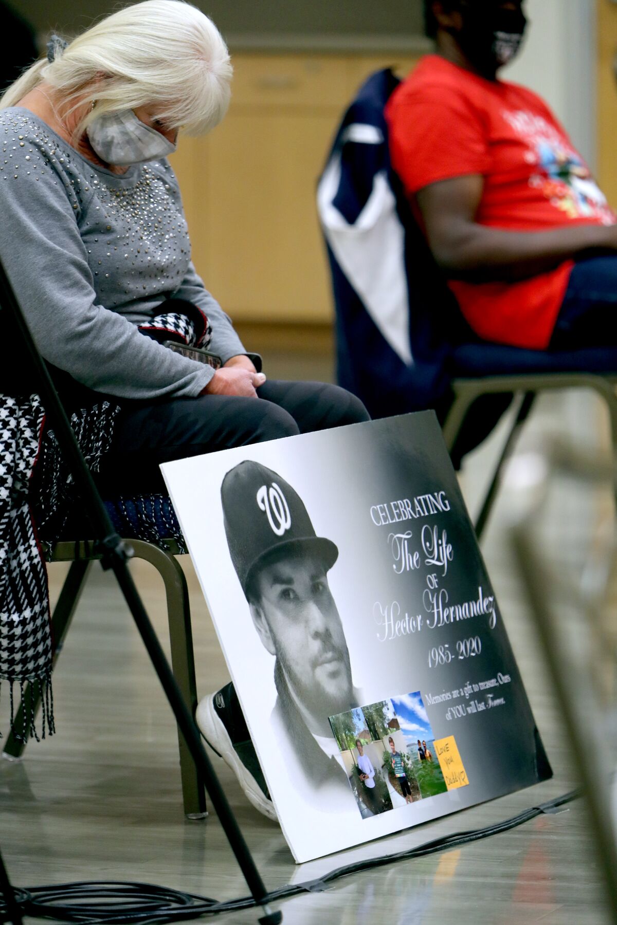 Donna Chadwick, Hector Hernandez' mother-in -law, at the Fullerton Community Center's Grand Hall