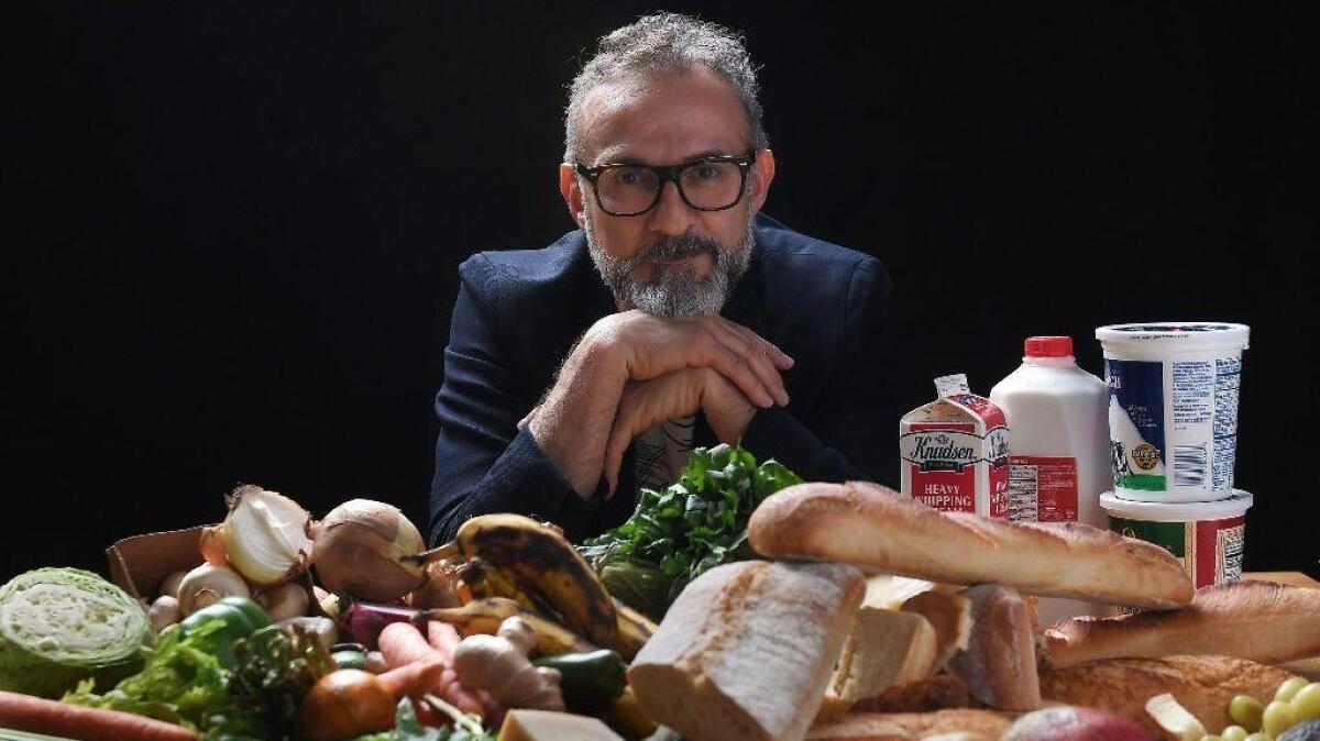Chef and Food for Soul founder Massimo Bottura visits the Los Angeles Times Test Kitchen and studio on May 1 to discuss food waste and tips for using leftover ingredients.