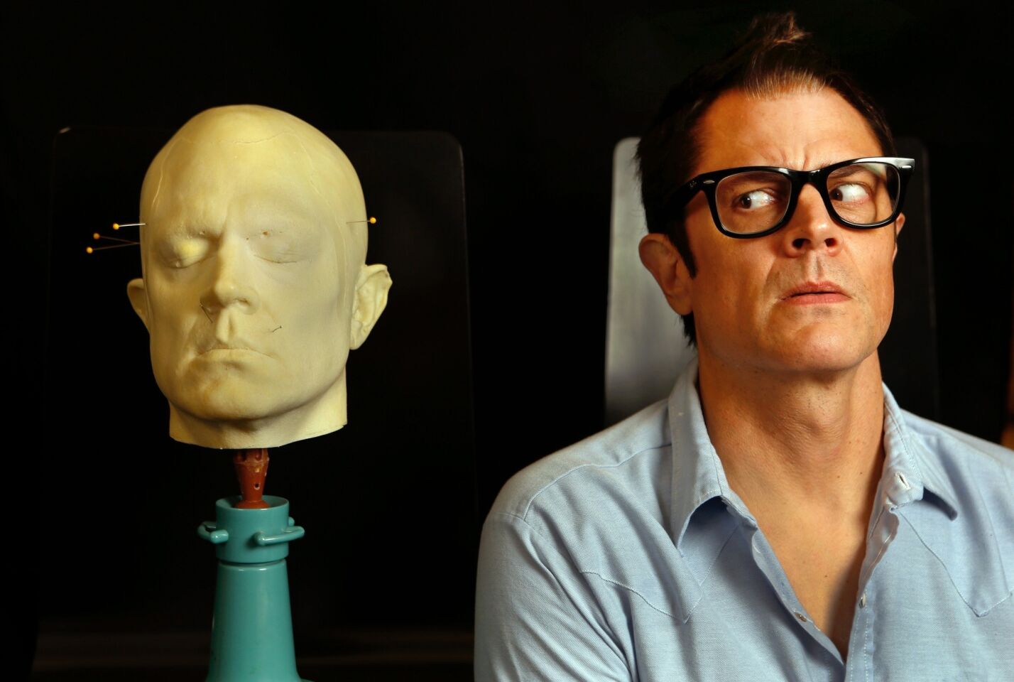 "Jackass" veteran Johnny Knoxville had to spend hours in makeup to turn him into "Bad Grandpa's" Irving Zisman, 86.