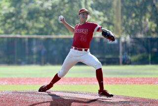 Orange Lutheran High starter Alex Chavez delivers a pitch against La Mirada in a regional baseball final Saturday.