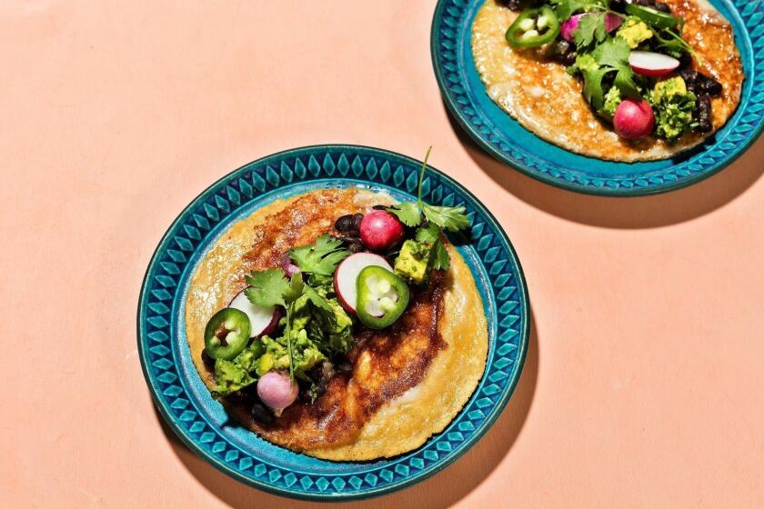 Oaxacan string cheese taco at Proplink Tabletop Studio in downtown Los Angeles.