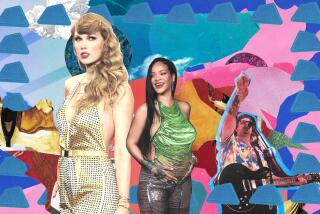 Photo illustration featuring photos of Taylor Swift, Rihanna, and Hardy