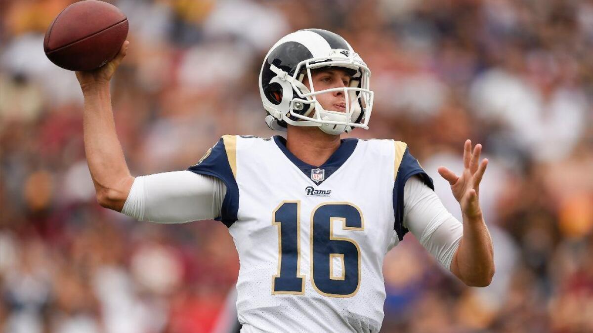Unlike rookie season, Jared Goff will get to break a sweat when the Rams  face the 49ers - Los Angeles Times