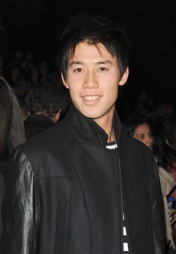 Japanese tennis player Kei Nishikori attends the Y-3 Autumn/Winter 2010 Fashion Show.