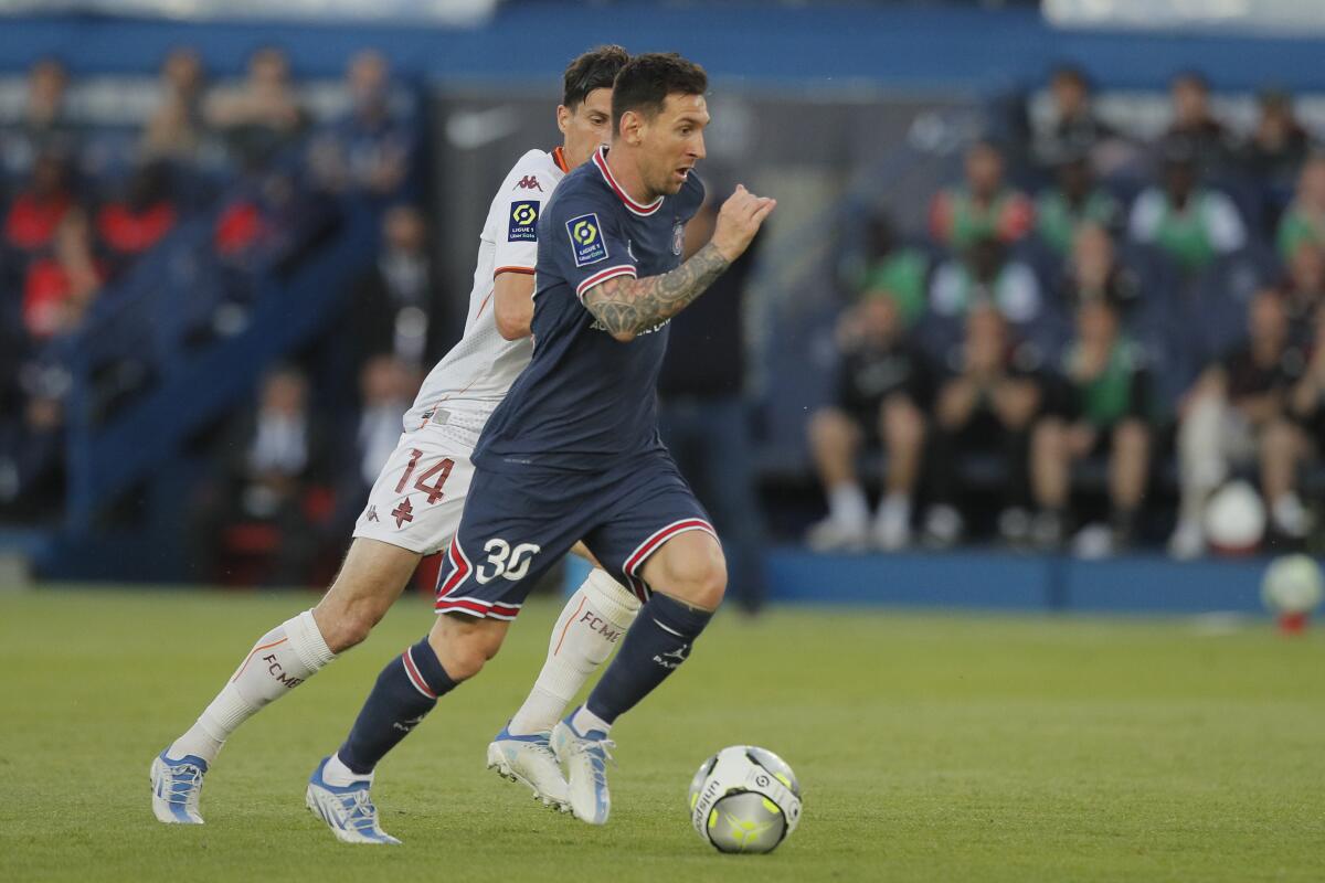 El delantero argentino Lionel Messi, del PSG, 
